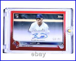 2022 Topps Clearly Authentic BOBBY WITT JR MLB Royals Red SP RC On-Card Auto /50