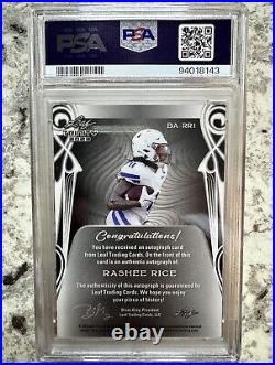 2023 Leaf Trinity Rashee Rice Gold Spectrum Auto /7 PSA 10 Gem Mint POP 1