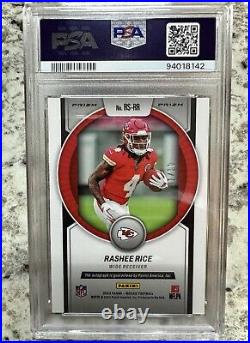 2023 Panini Mosaic Rashee Rice RC Scripts Auto Red Wave /10 PSA 10 MT POP 1