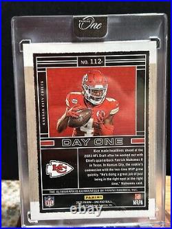 2023 Panini One Rashee Rice Day One Rookie Auto Bronze /49 #112