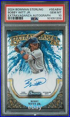 2024 Bowman Sterling Bobby Witt Jr Extravaganza Autograph 35/75 GEM 10
