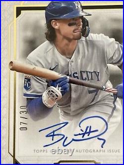 2024 Topps Definitive BOBBY WITT JR Gold Framed AUTO 1/1 Jersey # Match 7/30