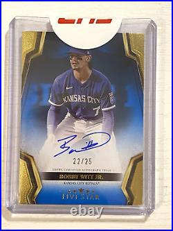 2024 Topps Five Star Blue Auto #22/25 Bobby Witt Jr. Kansas City Royals