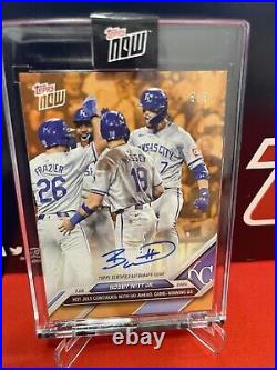 2024 Topps Now Bobby Witt Jr. On-card Auto 5/5 Orange Parallel Ssp! Bookend