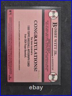 2024 Topps Series 2 Bobby Witt Jr 1989 Autographs Gold /50 Royals