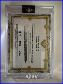 2024 Topps Transcendent 1/1 Bobby Witt Jr Jumbo Patch Autograph Kansas City