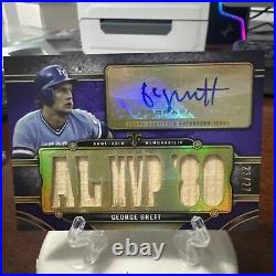 2024 Topps Triple Threads George Brett /27 Auto Game Used Bat KC Royals HOF