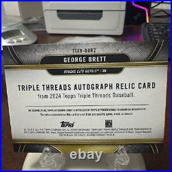 2024 Topps Triple Threads George Brett /27 Auto Game Used Bat KC Royals HOF