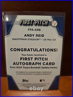 2024 Topps Update Series First Pitch Andy Reid AUTOGRAPH 36/99