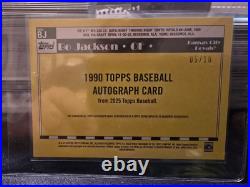 2025 Topps Bo Jackson /10, 1990 On Card Autograph, Kansas City Royals 90AU-BJ