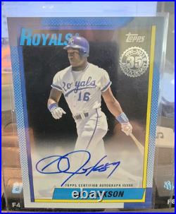 2025 Topps Bo Jackson /10, 1990 On Card Autograph, Kansas City Royals 90AU-BJ