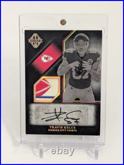 3/3 Travis Kelce Auto With Game Used Patch 2018 Panini Majestic #MA-TK SSP