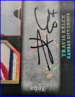 3/3 Travis Kelce Auto With Game Used Patch 2018 Panini Majestic #MA-TK SSP