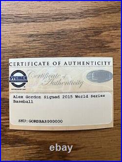ALEX GORDON Signed Auto 2015 World Series Baseball KANSAS CITY ROYALS Authentic
