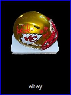 ALEX SMITH Signed KANSAS CITY CHIEFS FLASH MINI HELMET PRO BOWL CBPOY QB BAS 4