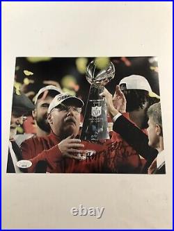 Andy Reid Signed Kansas City Chiefs Photo Jsa Coa Coach Legend Big Red Rare! 3