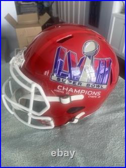 Andy Reid Signed Kansas City Chiefs Sb 58 LVIII Full Size Helmet Beckett