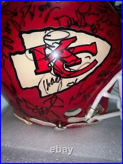 Autographed Riddell Helmet 1993 Kansas City Chiefs Derrick Thomas And 42 Members