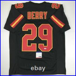 Autographed/Signed ERIC BERRY Kansas City Black Football Jersey PSA/DNA COA
