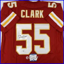 Autographed/Signed FRANK CLARK Kansas City Red Football Jersey PSA/DNA COA Auto