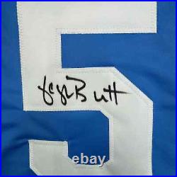 Autographed/Signed George Brett Kansas City Blue Baseball Jersey JSA COA