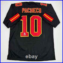 Autographed/Signed Isiah Pacheco Kansas City Black Football Jersey JSA COA