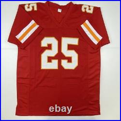 Autographed/Signed Jamaal Charles Kansas City Red Football Jersey JSA COA