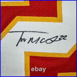 Autographed/Signed Trent McDuffie Kansas City Red Football Jersey JSA COA
