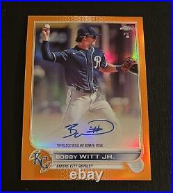 BOBBY WITT JR 2022 Topps Chrome ORANGE Royals RC Auto Refractor /25 READ + PICS