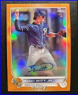 BOBBY WITT JR 2022 Topps Chrome ORANGE Royals RC Auto Refractor /25 READ + PICS