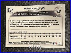 BOBBY WITT JR 2022 Topps Chrome ORANGE Royals RC Auto Refractor /25 READ + PICS