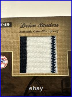 BO JACKSON/DEION SANDERS 01/25 2005 Donruss Elite Throwback Threads DUAL Patch