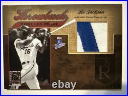 BO JACKSON/DEION SANDERS 01/25 2005 Donruss Elite Throwback Threads DUAL Patch