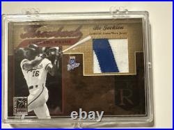 BO JACKSON/DEION SANDERS 01/25 2005 Donruss Elite Throwback Threads DUAL Patch