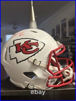 Baushad Breeland Signed Kansas City Authentic F/S Riddell Speed Helmet Radtke