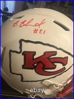 Baushad Breeland Signed Kansas City Authentic F/S Riddell Speed Helmet Radtke