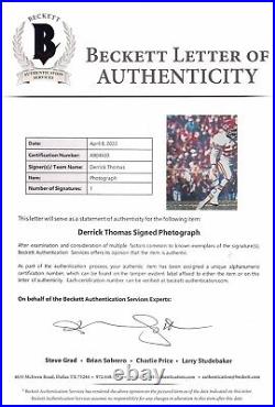 Beckett Derrick Thomas Kansas City Chiefs Signed 8x10 In-action Photo Ab04430
