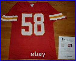 Beckett Derrick Thomas Kansas City Chiefs Signed Red Size Large Jersey Aa10166