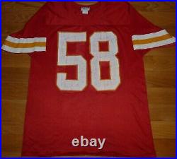 Beckett Derrick Thomas Kansas City Chiefs Signed Red Size Large Jersey Aa10166