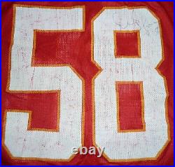 Beckett Derrick Thomas Kansas City Chiefs Signed Red Size Large Jersey Aa10166