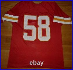 Beckett Derrick Thomas Kansas City Chiefs Signed Red Size Large Jersey Aa10166