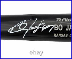 Bo Jackson Autographed Black Rawlings Bat Kansas City Royals Beckett Qr 202662