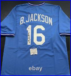 Bo Jackson Autographed Kansas City Royals Custom Baseball Jersey BAS COA