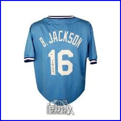 Bo Jackson Autographed Kansas City Royals Custom Blue Baseball Jersey BAS COA