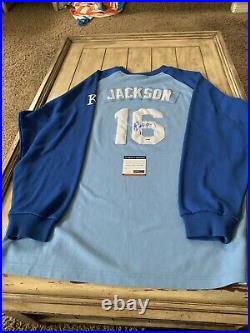 Bo Jackson Autographed/Signed Jersey PSA/DNA COA Kansas City Royals Sweater Styl
