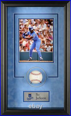 Bo Jackson Kansas City Royals Framed Autographed Baseball Shadowbox
