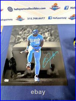 Bo Jackson Kansas City Royals Signed 16x20! Broken Bat! Bas Authentic