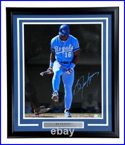 Bo Jackson Signed Framed 16x20 Kansas City Royals Bat Break Photo BAS