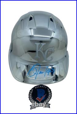 Bo Jackson Signed Kansas City Royals Chrome Batting Helmet Beckett Coa Raiders