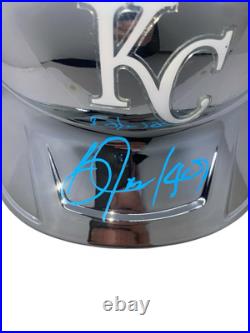 Bo Jackson Signed Kansas City Royals Chrome Batting Helmet Beckett Coa Raiders